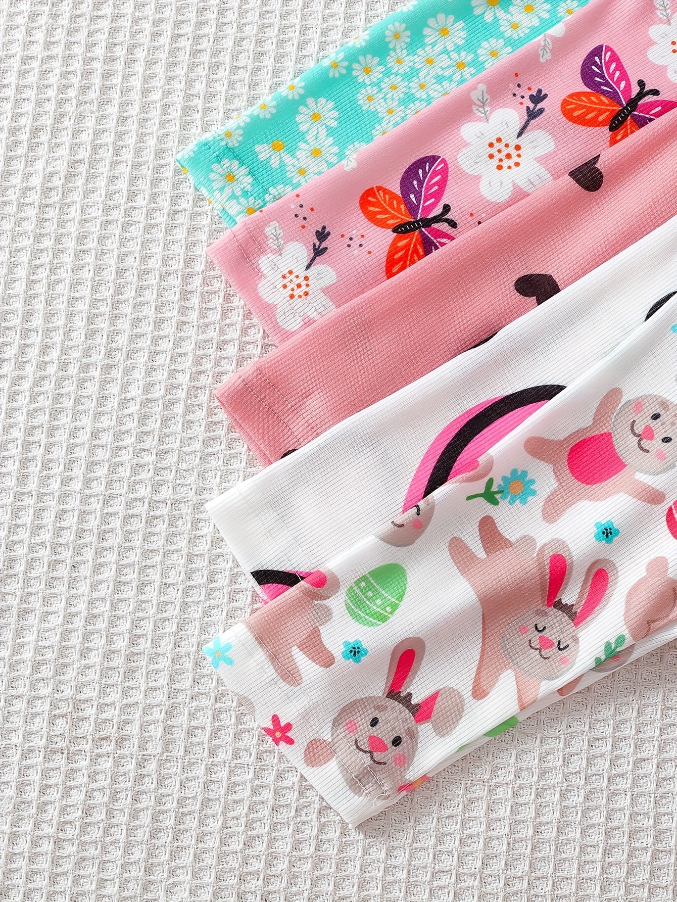 Girls' Clothing | School Season Gifts | Baby Girl Clothing | Baby Girl T-shirt | Baby Girl Spring/summer Casual Cute Flower Heart Print Long-sleeved Round-neck T-shirt (5pcs Set) | School Season | Valentine's Day