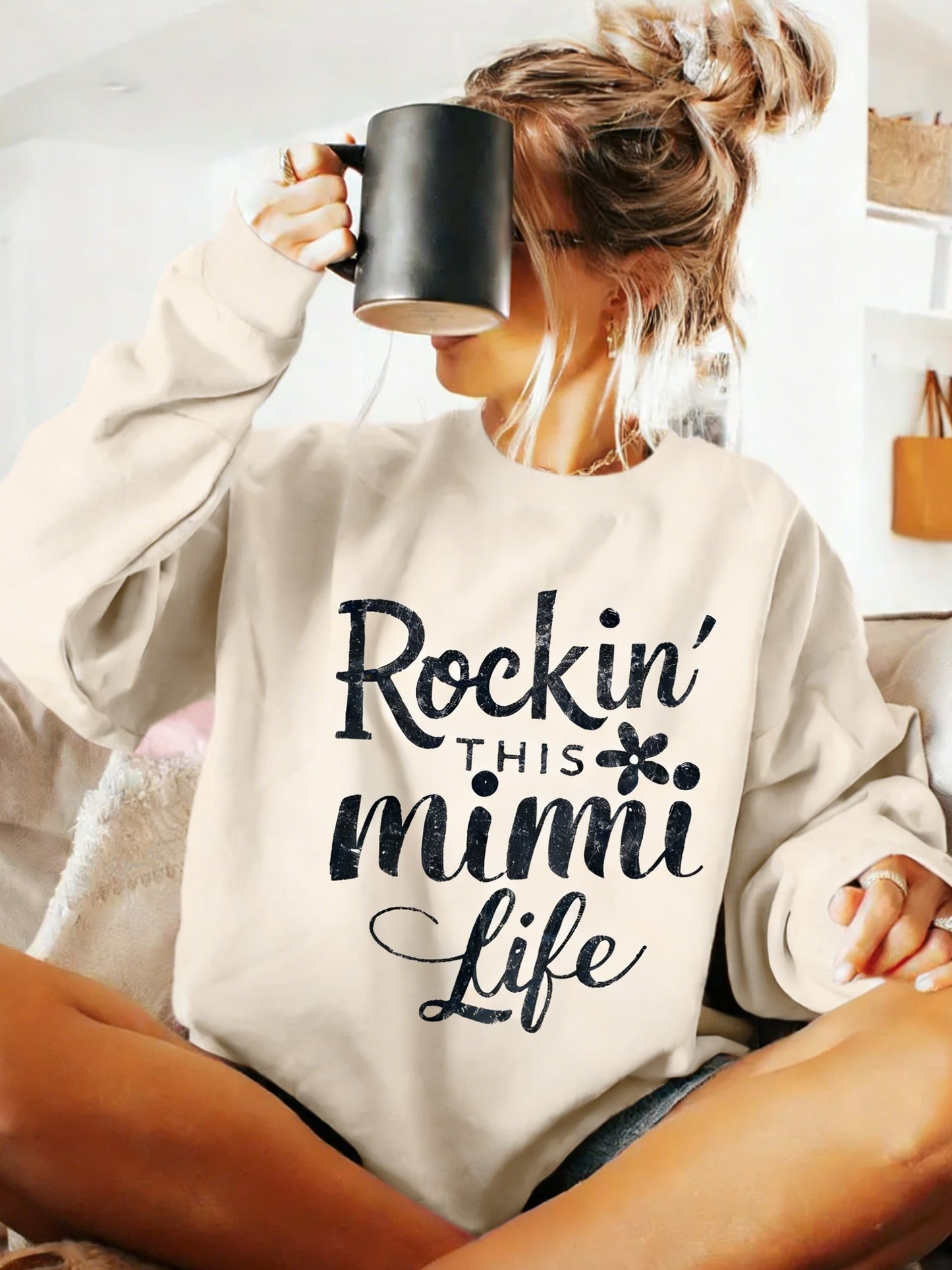 Floral Rock Style Mimi Life Women'S Sweatshirt