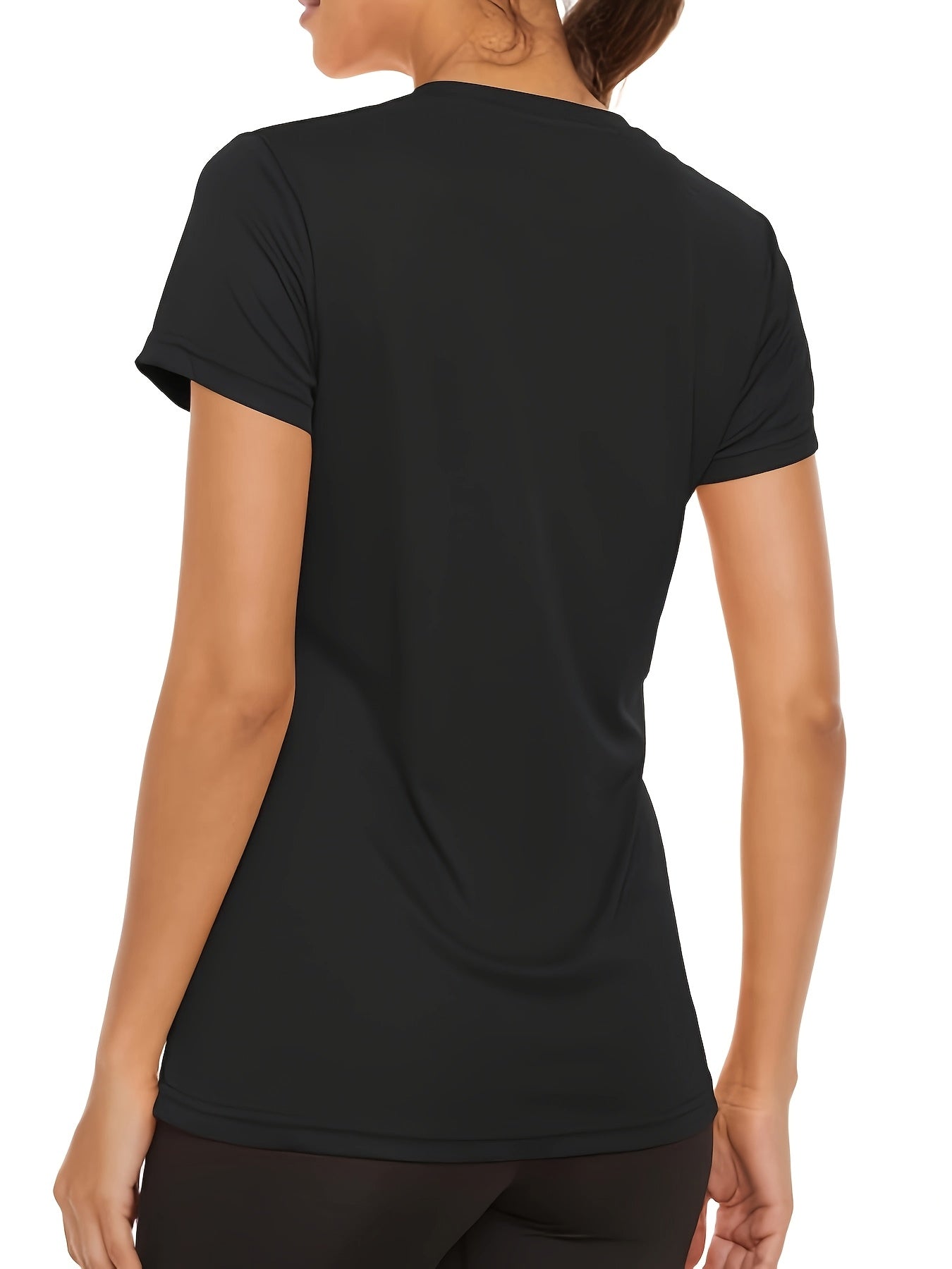 5pcs Of Women's Casual Short Sleeved Breathable Quick Drying S T-shirt, Basketball Outdoor T-shirt
