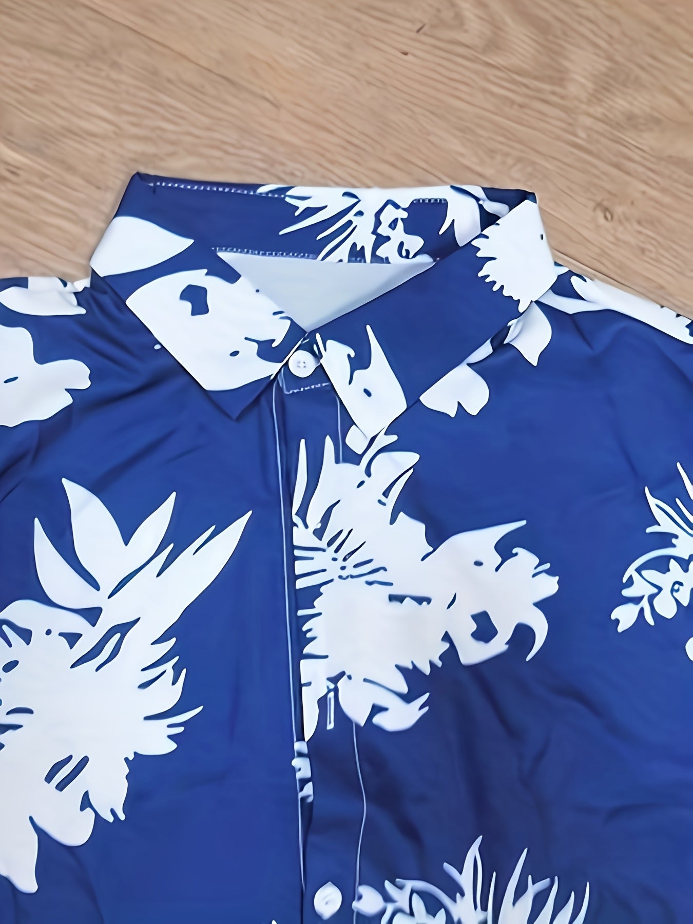 3pcs Men's Tropical Floral & Palm Tree Print Short Sleeve Shirts - Casual, Comfortable Summer Button-Up Dress Shirts in Black, White, & Beige - Perfect Gift for Him