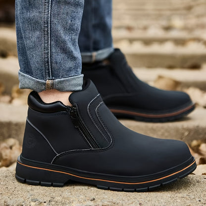Men's Work Safety Boots - High Top Design, Steel Toe Protection - Anti Smash, Anti Puncture, Anti Slip And Wear-resistant Rubber Sole - Suitable for Construction | Factory | Daily - Warehouse Shoes | Modern Work Shoes | Outdoor Laborers