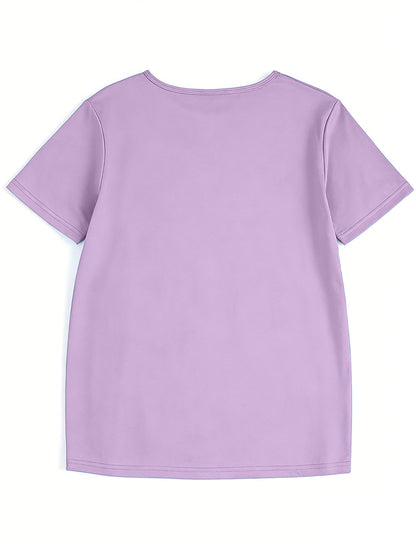 Casual Gen X Graphic Print TShirt, Gentle Drape Elegant Summer Tee, Loose Fit All Body Types, SkinFriendly Breathable Soft Comfortable Fabric, Easter's Day, Home Wedding Commute Outing Ready