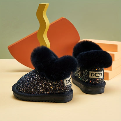 Baby Girl And Thickened Soft-soled Snow Boots, Warm Walking Shoes for Infants And Toddlers In Autumn And Winter, And Children's Shoes for Winter