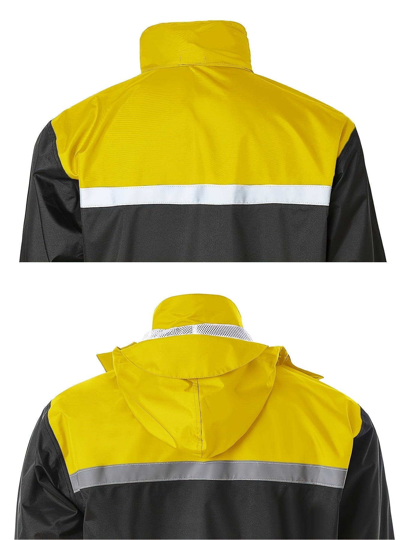 Men's Rain Suit High Visibility Reflective Work Rain Jacket Pants For All Sport Farm Fishing Motorcycle