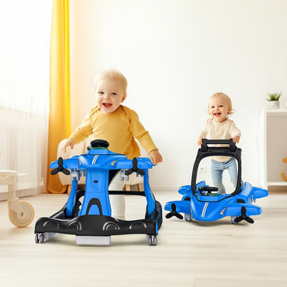Baby Walker - Foldable Adjustable Padded 6-in-1