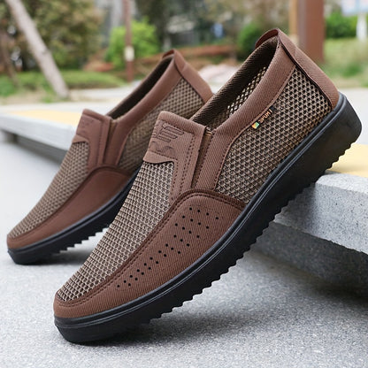 [Sneakers] Ultra Lightweight Slip on Casual Shoes- Men'S Comfy Low Top Walking Shoes- Breathable Mesh& Rubber Sole- for Outdoor Activities, Fishing, Park, Workout- Perfect Gift for Men