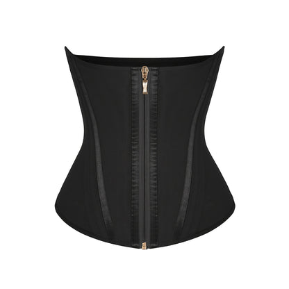 Feelingirl Plus Size Adjustable Hooks And Zipper Long Torso Tummy Control Corset Latex Waist Trainer for Women, 15 Steel Boned Back Support Waist Trainer Belt
