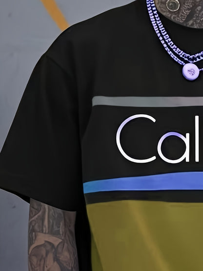 Men's Graphic Print T-Shirt - Crew Neck Short Sleeve 329893