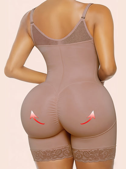 [Women'S Shaping Bodysuit] Women'S Full Body Shapewear Fajas Moldeadoras High Compression Waist Trainer Bodysuit | Tuck-in Waist And Lift Buttocks, Full-body Shaping Garment With Crotch Zipper Butt-lifting And Figure-enhancing Athletic Bodysuit
