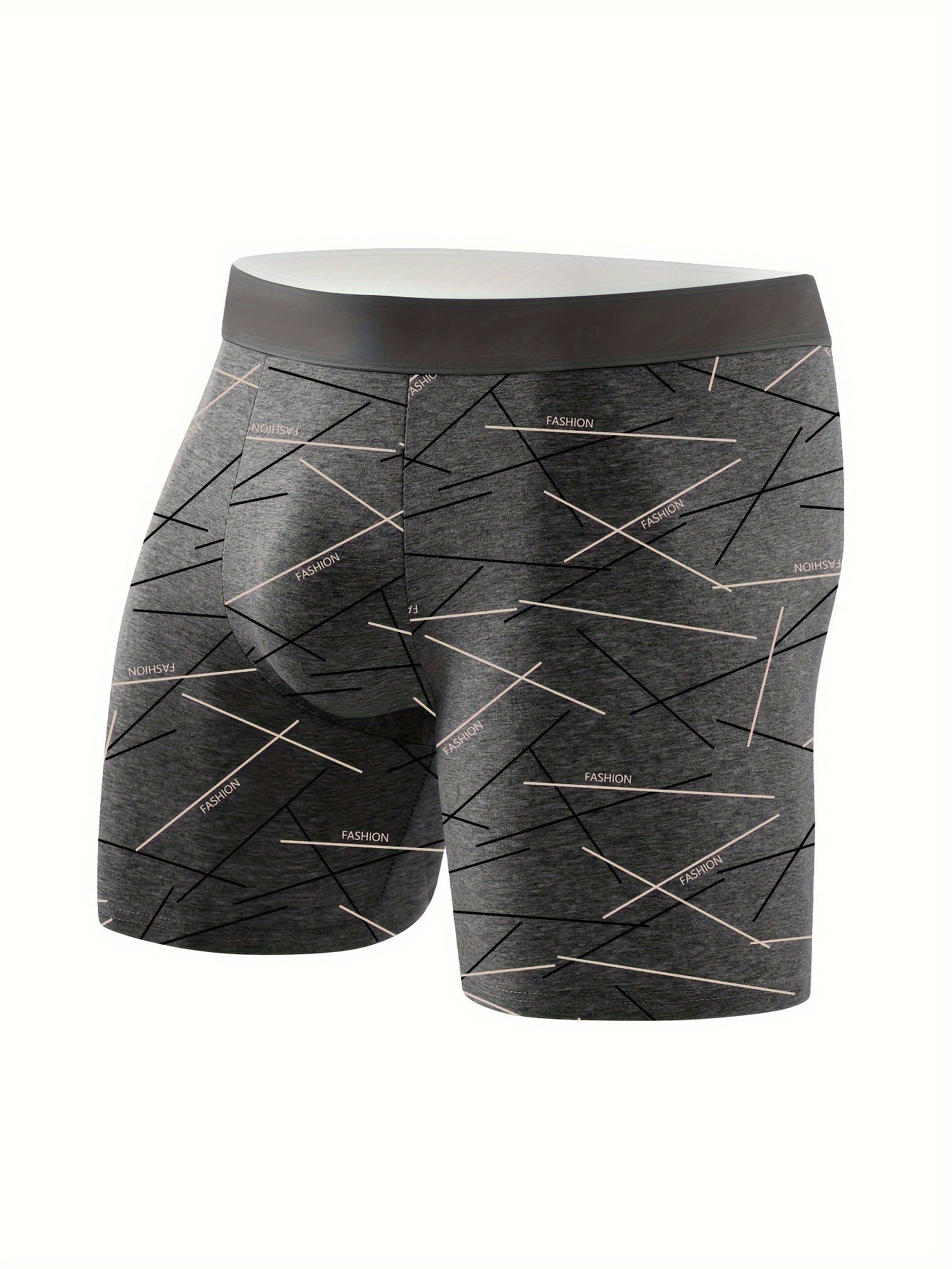 4-pack Of Men'S Underwear, Fitness And Sports Pants, Printed And Lined, Four-corner Shorts, Comfortable Men'S Skin-friendly And Breathable Long Straight-leg Pants