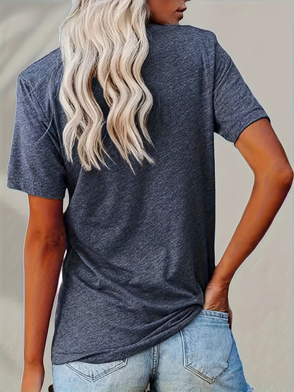 Women's Funny "Blended Adult Is a Scam" T-Shirt - Retro Humorous Slogan Short Sleeve Round Neck Blouse Suitable for Her Gift, Casual Statement Top for Daily Wear & Humor Apparel, Machine Washable Comfortable Everyday Outfits