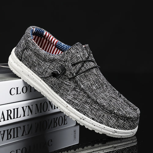 Men'S Lightweight Breathable Sports Shoes, Universal Loafers, Soft Canvas Shoes, Light And Comfortable Embellished Soles, Light And Comfortable All Year Round, Breathable Lining, Daily Shoes, Leisure Style Soft Fabric Lined Skateboard Shoes