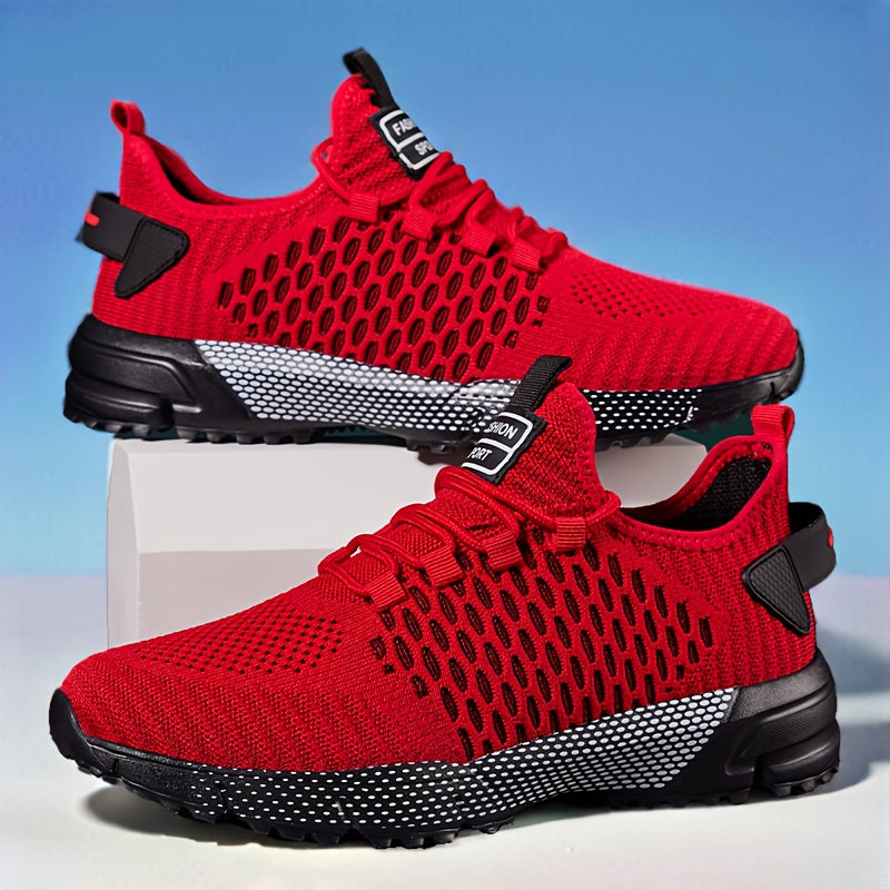 [Thick-Soled Sneakers] Men's Fashionable Thick-Soled Casual Sneakers - Non-Slip And Durable, Men's Walking Shoes - Suitable for Hiking And Outdoor Activities, Comfortable Lace-Up Design, Casual Shoes, Tennis Shoes, Perfect Choice for Spring And Autumn, Tr