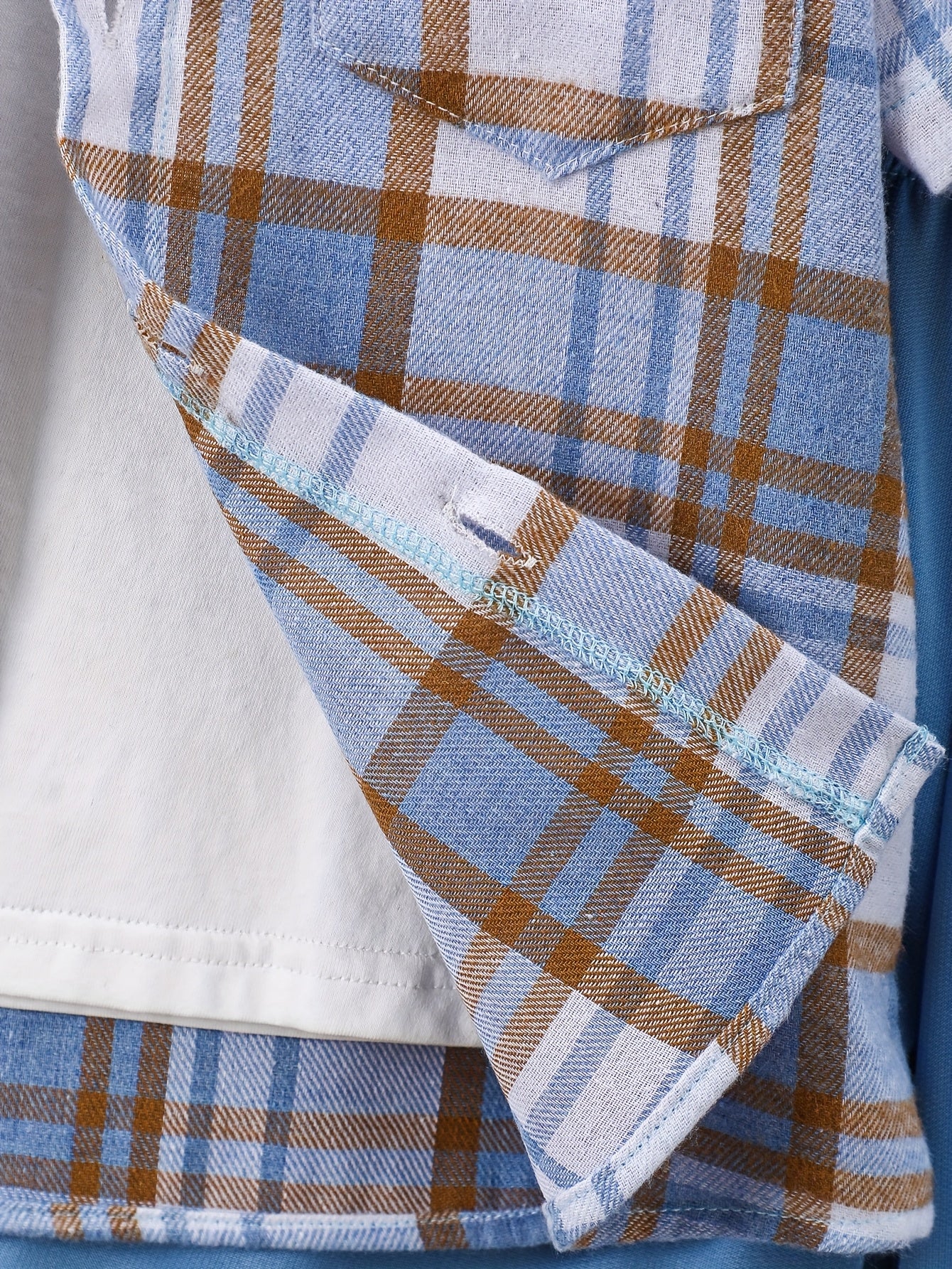 2pcs, Children's Short-sleeved Plaid Shirt Shorts Hooded Top Cardigan Fashion Casual Children's Shorts Set, Perfect for Outdoor