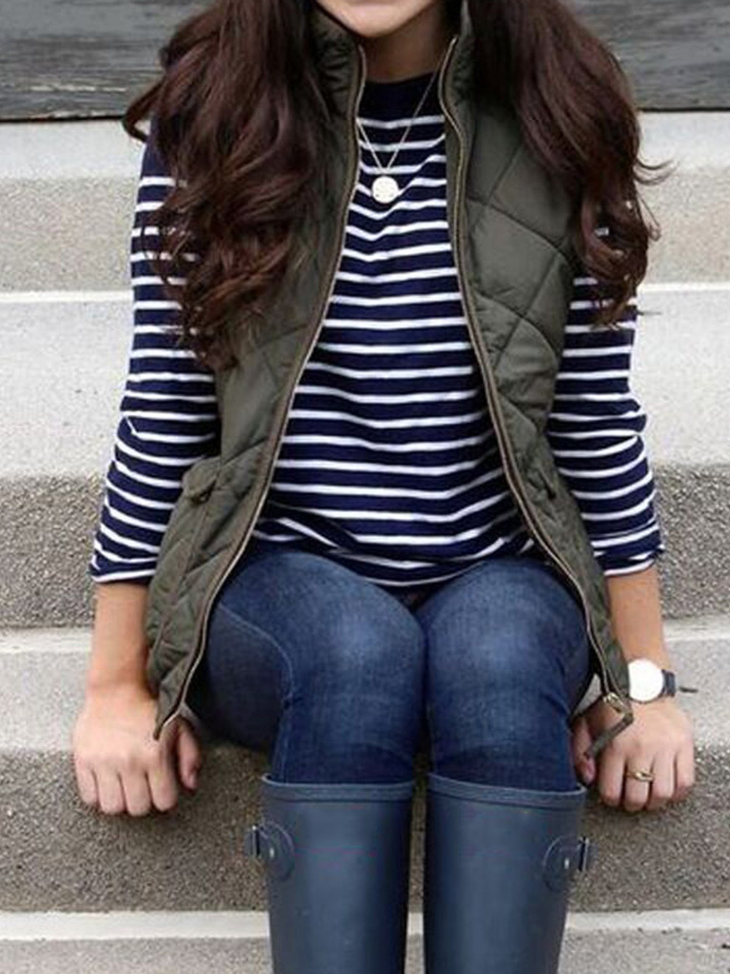 Womens Puffer Padded Vest Jacket Gilet Ladies Sleeveless Coat Winter Warm Snowsuit Jacket