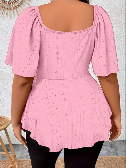 Big Size Fashion Women's Casual Sports Style T-shirt Top Loose V-neck Front Shoulder Casual Versatile Soft T-shirt Comfortable Natural Breathable Sports