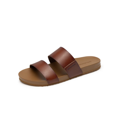 Women's Open Toe Slides Sandals Comfortable Support Footbed Two Strap Slip-on Fashion Casual Beach Vacation Lightweight Flat Sandals Summer for Women