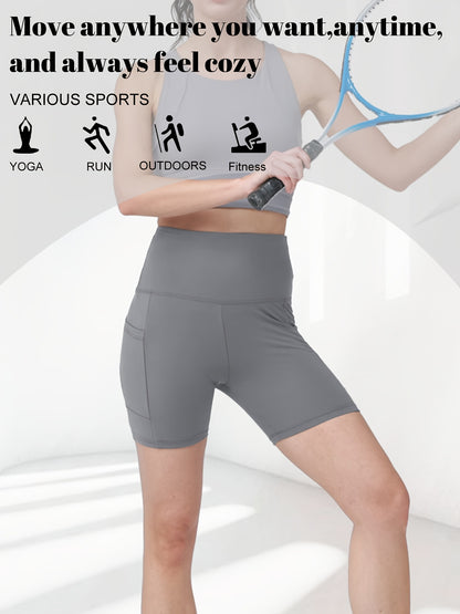 1pc Summer Women'S Yoga Shorts, Women'S Cycling Shorts, Quick Drying Sports Shorts, High Stretch Running And Fitness Shorts, Suitable For Yoga Pilates