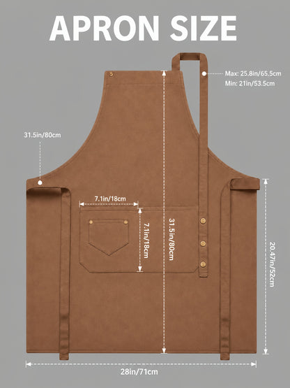 Artist & Chef Apron - Professional Painting, Pottery & Baking Apron with Adjustable Buckle Straps & Utility Pockets, Perfect Valentine's Day & Christmas Gift for Couples