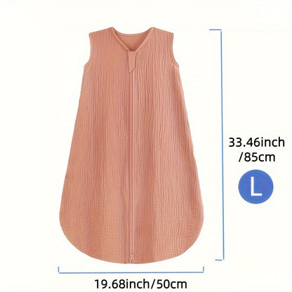 Baby Sleep Sack - Muslin 2-Way Zip Wearable Blanket