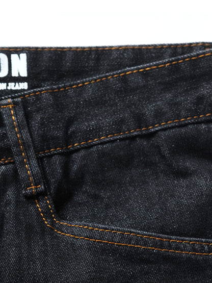 Men'S Outdoor Casual Motorcycle Workwear Multi- Denim Biker Cargo Jeans Trousers