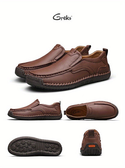 GREKS Mens Casual Shoes Business Slip-on Shoes Comfort Fashion Driving Shoes For Male