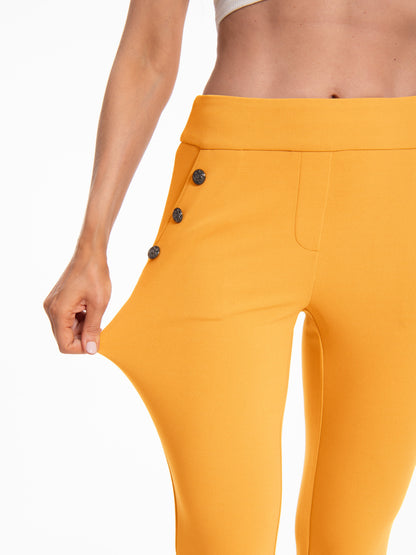 Casual Flare Pants With Sailor Button