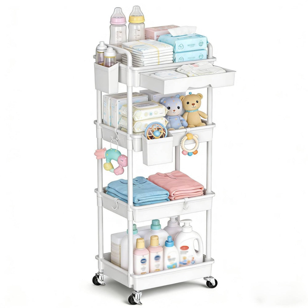Nursery Storage Cart - Mobile 3-Tier Organizer
