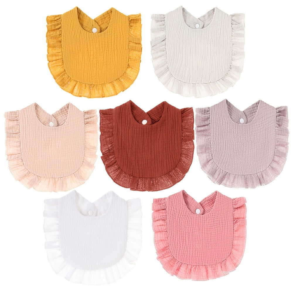 Baby Bib - 7-pack Adjustable Muslin Soft
