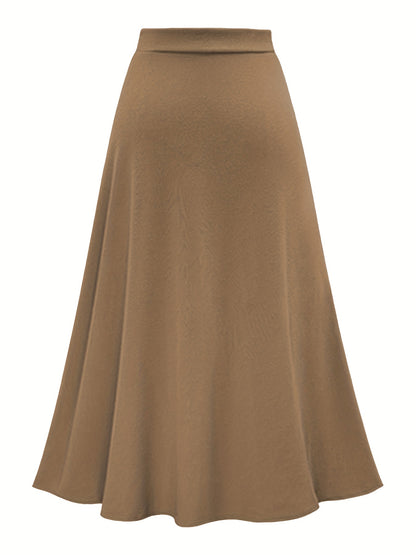Women's Autumn New High-Waist Irregular Split Skirt with Lining, Mid-Length 2-in-1 Tie Dress