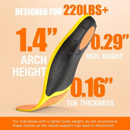 Robust Ergonomic Insoles with Arch Support Suitable for Both Men And Women, Made from Breathable And Durable PU Material. Designed for Heel Stability, These Insoles Are Ideal for Sneakers And Work Boots