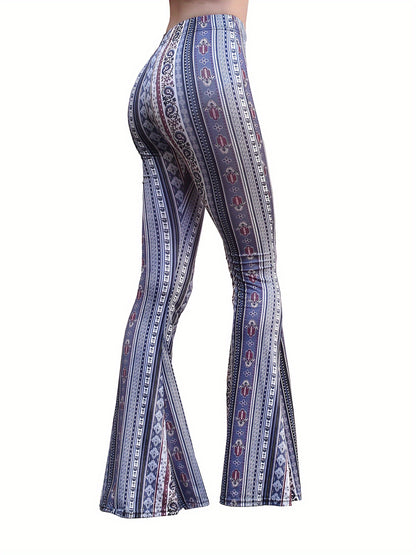 ZAFUL Women'S High-Waisted Cut-Out Trousers Ladder Bootcut Textured Flare Trousers Wide-Leg Evening Pants