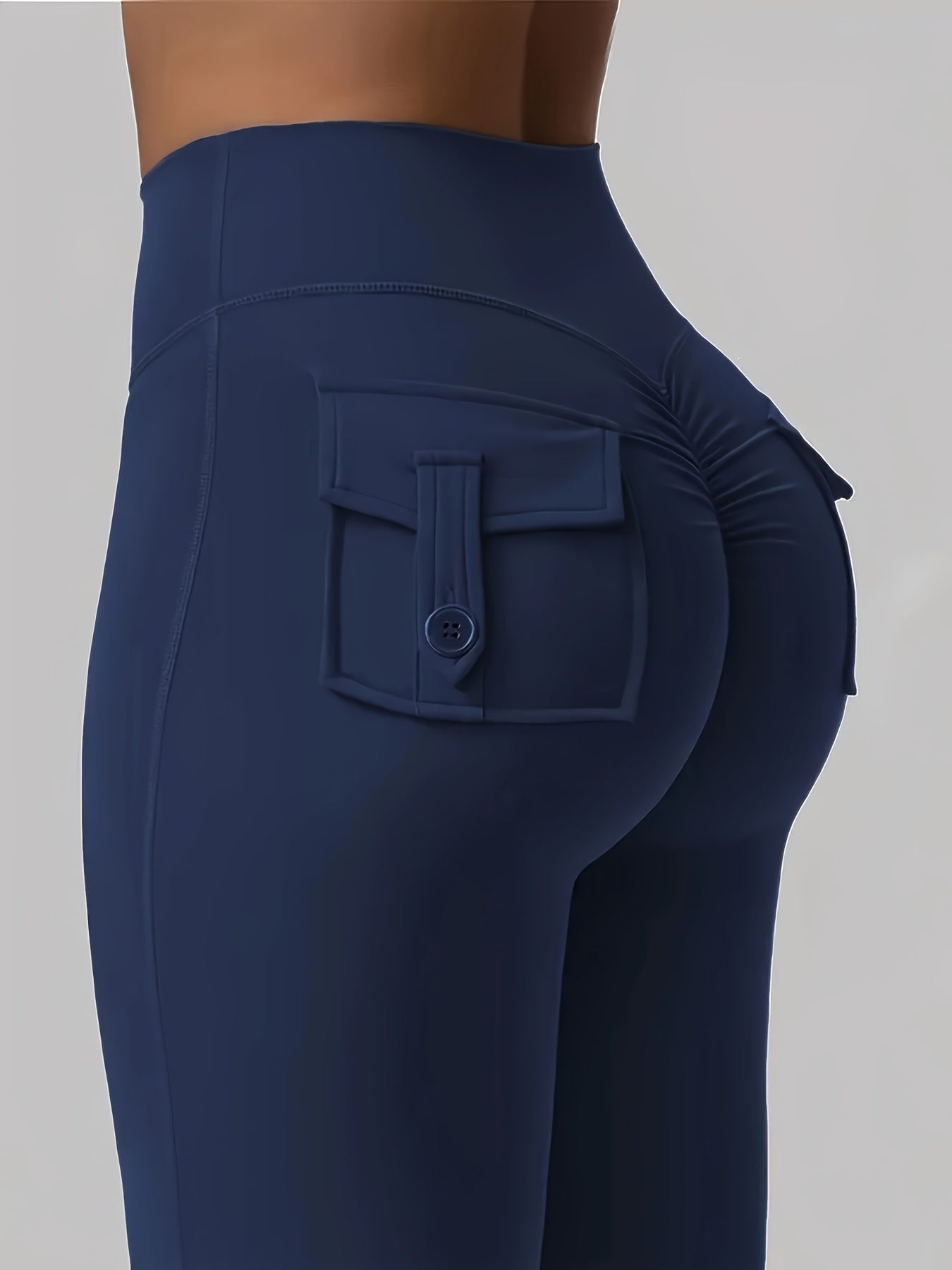 Women's Autumn 3pcs Set, New Style Casual Flared Yoga Pants, Training Flared Trousers, High-Waist Workwear with Belt and Pockets, Sportswear, Halloween Costume, Christmas Apparel