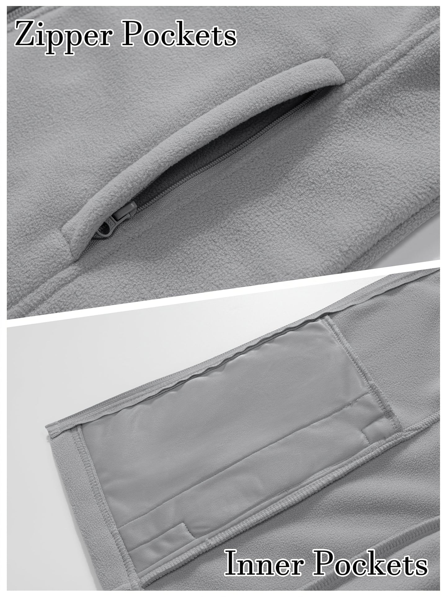 Women'S Fleece Zip Vest Lightweight Warm Sleeveless Jacket Stand Up Collar Windproof Soft Outerwear Vest with 4 Pockets Elastic Armholes for Camping Riding Office Outdoor Party Spring Fall Winter