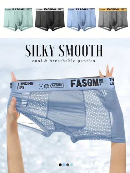 4-Pack Men's Boxer Briefs - Breathable Stretch Mesh