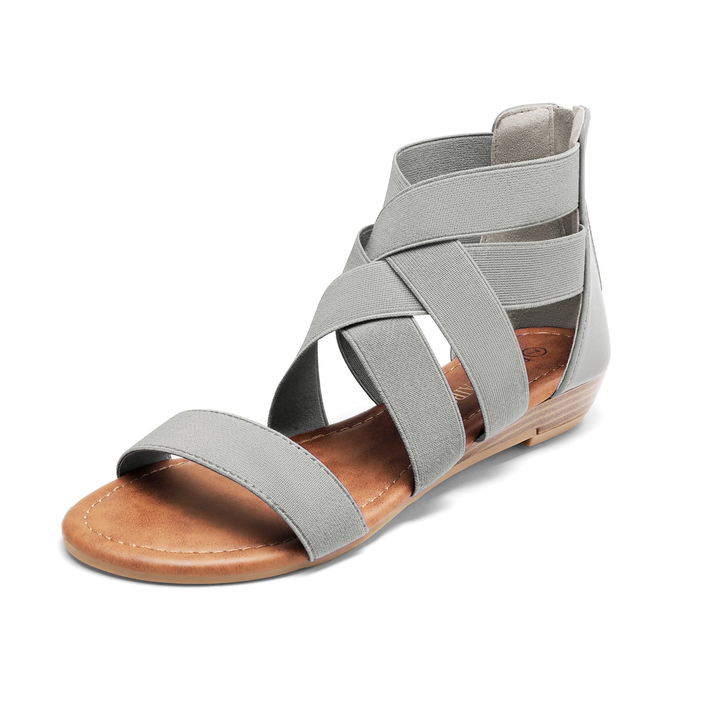 Womens Sandals, Simple Design, Women's Elastic Ankle Strap Low Wedges Sandals, Easy Slip-On, Suitable for Summer Vacation, Dating, Parties, Walking, Comfotrable