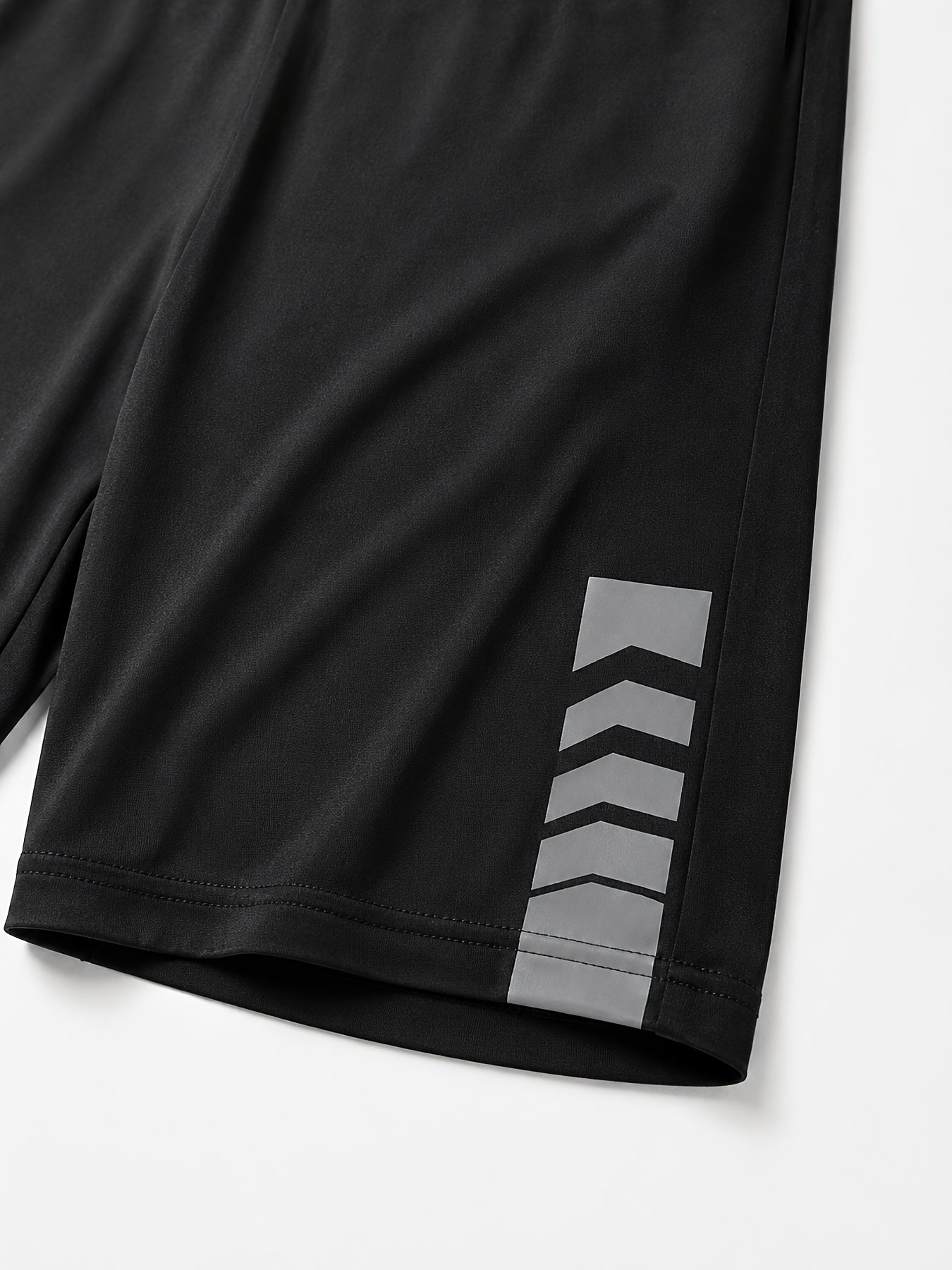Men'S 6pcs Geometric Pattern T-shirt & Shorts Set, Breathable Quick-Dry Athletic Tracksuit for Men, Ideal for Gym, Running, Workout & Daily Casual Wear