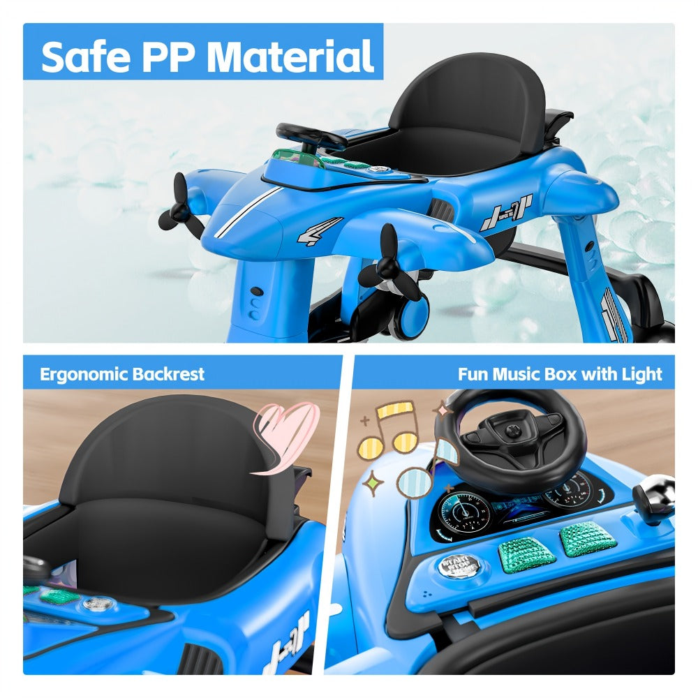 Baby Walker - Foldable Adjustable Padded 6-in-1