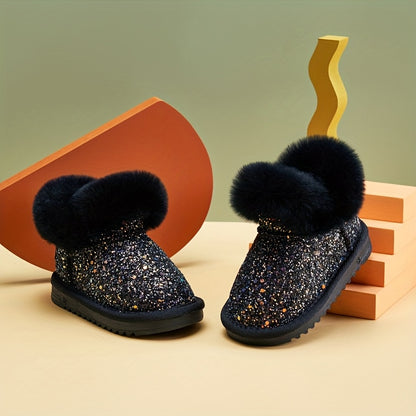 Baby Girl And Thickened Soft-soled Snow Boots, Warm Walking Shoes for Infants And Toddlers In Autumn And Winter, And Children's Shoes for Winter