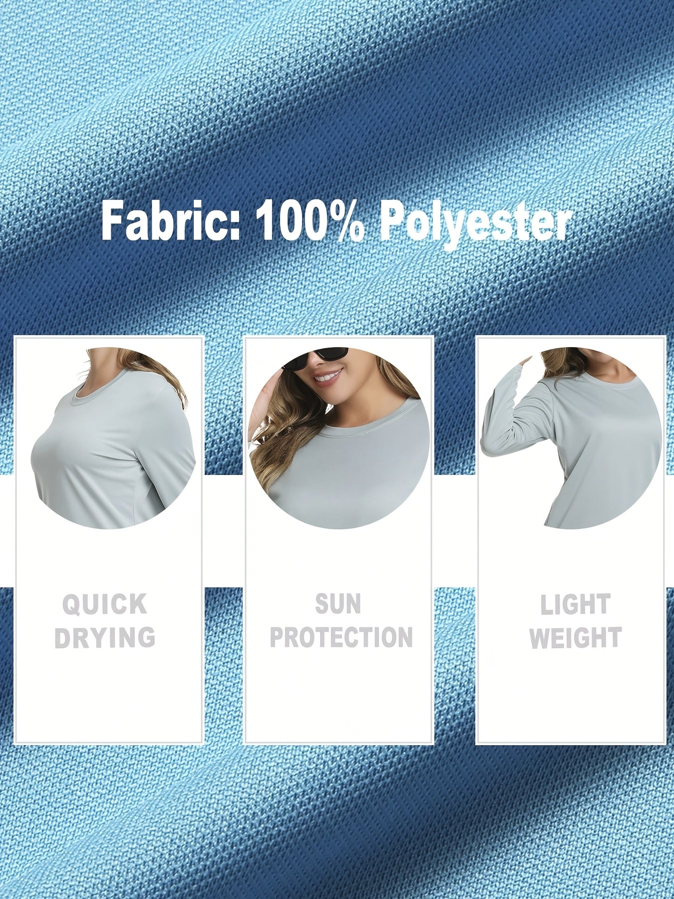 10pcs Women's Round Neck Casual Breathable Quick-drying Sports Long-sleeved T-shirt Set for Fitness, Tennis, Basketball, And Outdoor Exercise.