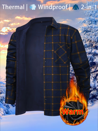 Men's Orange Polyester Long-Sleeve Jacket - product view 2