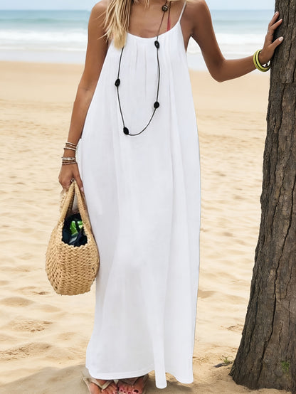 Spring And Summer New Women'S Halter Coat, Backless Loose Home Wear Dress, Multiple Colors Available