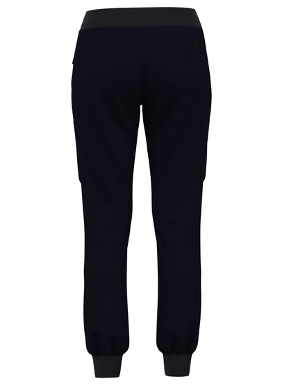 Scrub Pants for Women Jogger Pants with 5 Pockets Rib Waistaband Light Ultra Soft 4 Way Stretch 423