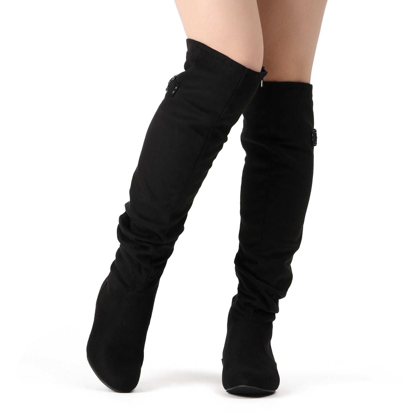 DREAM PAIRS Women's Suede Over The Knee Thigh High Winter Boots, Women shoes, comfortable Walkable Style shoes for women, over-the-knee boots for women, Knee length Autumn Winter Boots