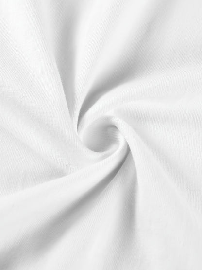 5pcs Men'S Pure Cotton Short Sleeved T-Shirt, Classic Round Neck Black And White T-Shirt Bundling Set, Holiday Gift
