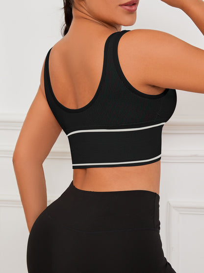Set of 4 Esselegance Wireless Sports Bras with High Support - Features a Cross-Back Seamless Style And Removable Padding, Ideal for Yoga, Running, And Workouts