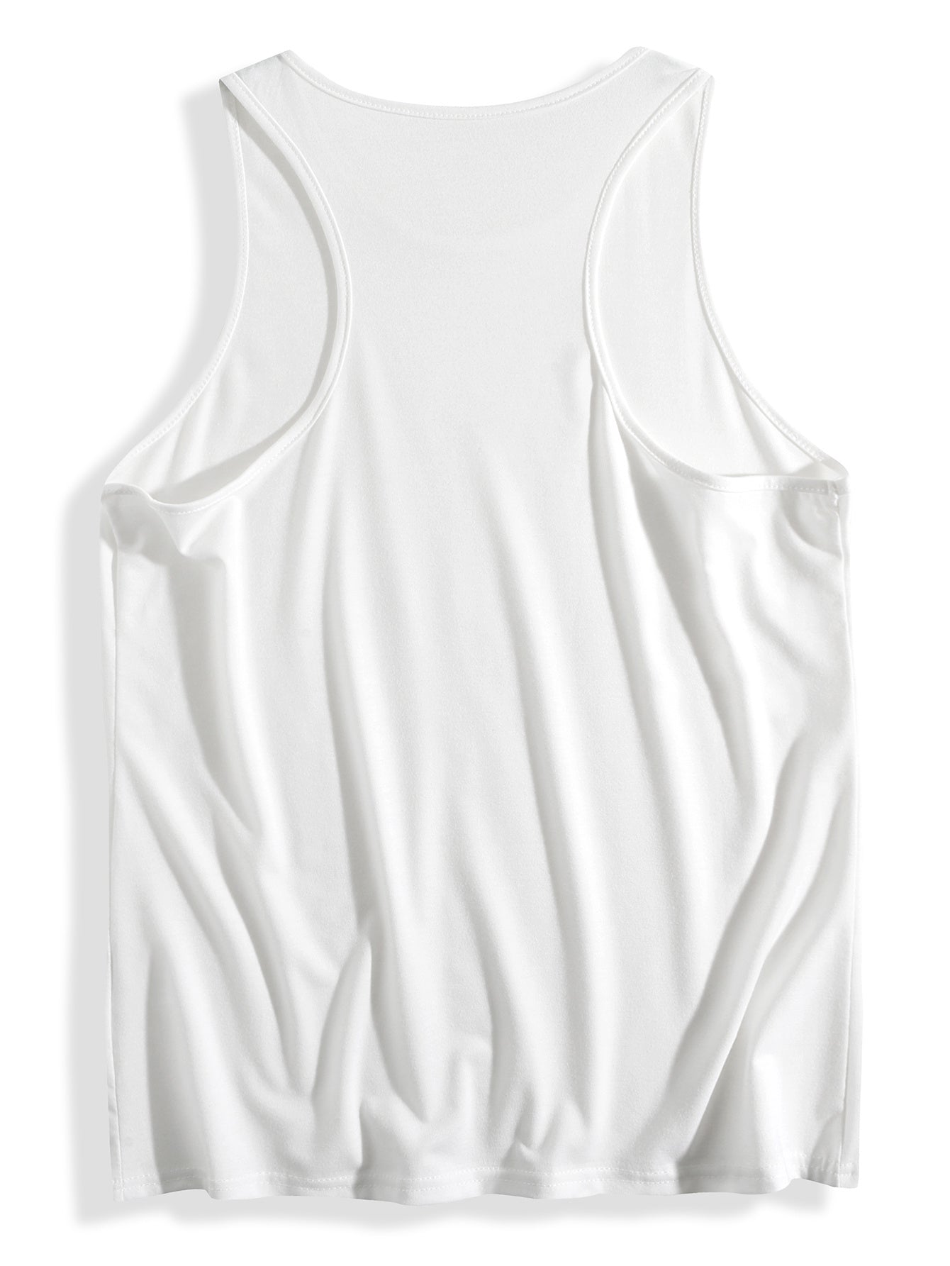 Women's White Printed Tank Top - product view 9