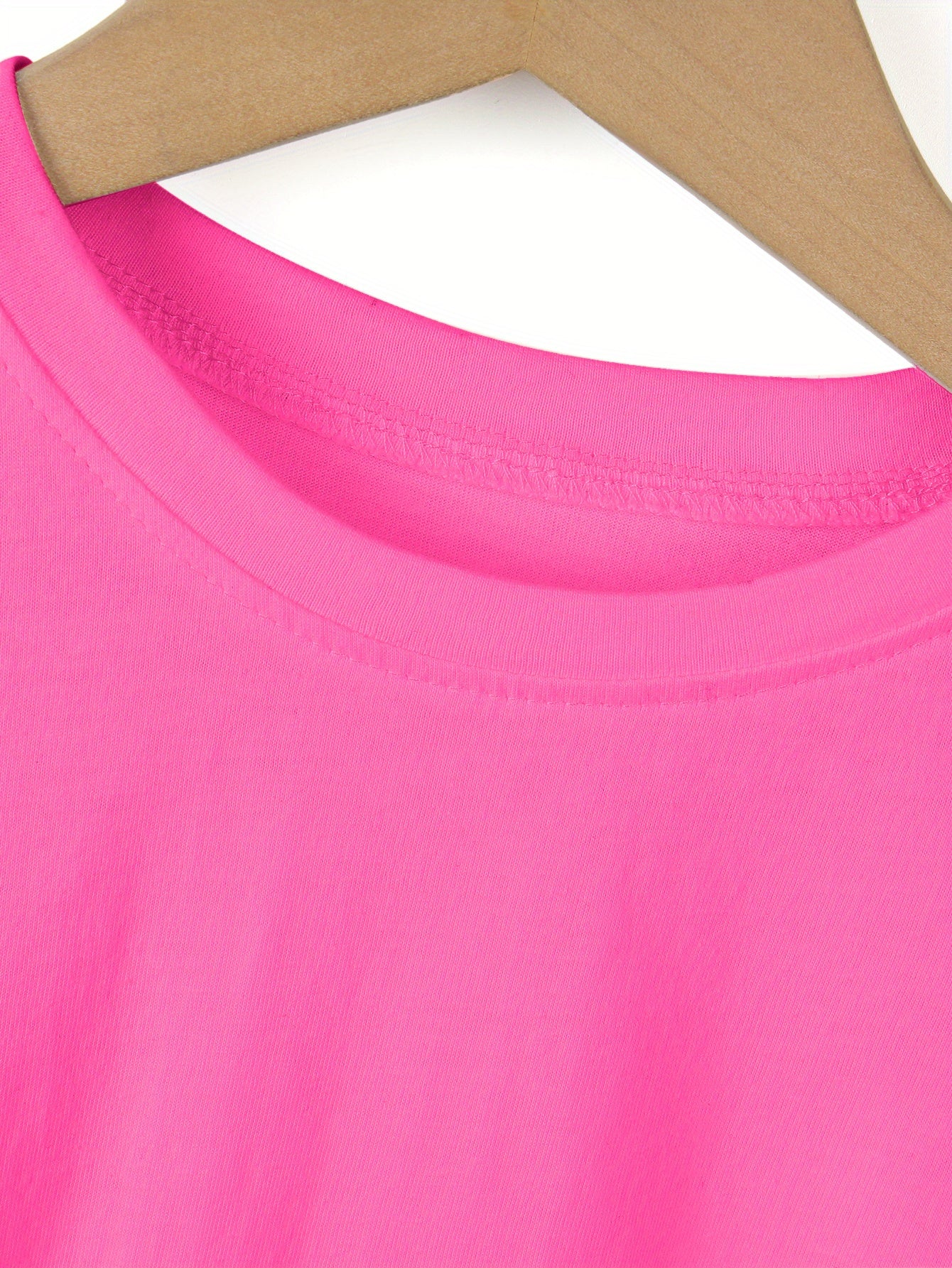 Girls "Cute Kitten" Print 100% Cotton Short Sleeve T-shirt, Comfy Casual Tees for Girls Summer