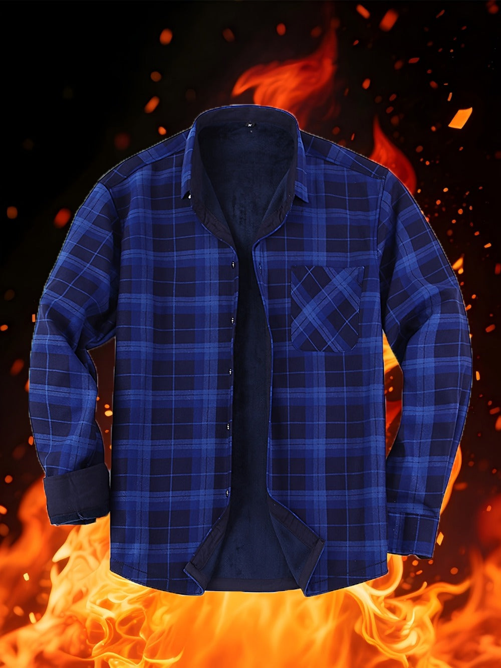 Unisex Lightweight Plaid Single-Breasted Jacket