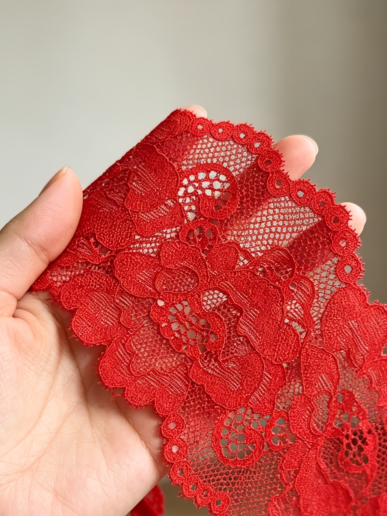 14pcs Comfortable And Breathable Lace Panties, Sexy Bikini Briefs, Solid Color Floral Lace, Scalloped Trim, Elastic Skin-friendly Hipster, Semi Sheer Low-waist Women's Underwear